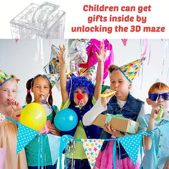 3D Transparent Maze Puzzle Box for Kids and Adults