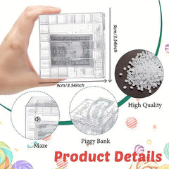 3D Transparent Maze Puzzle Box for Kids and Adults