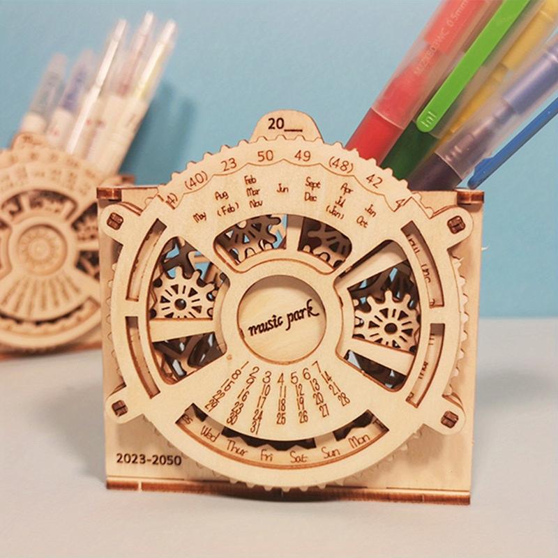 3D Puzzle Calendar Pen Holder Ornament
