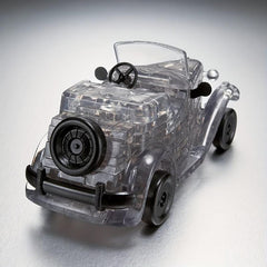 Grey Classic Car Puzzle Assembly Building Block Construction Educational Puzzles