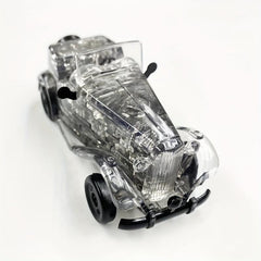 Grey Classic Car Puzzle Assembly Building Block Construction Educational Puzzles
