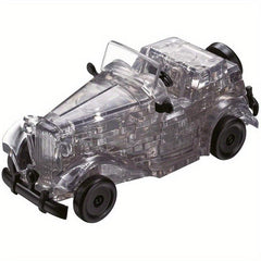 Grey Classic Car Puzzle Assembly Building Block Construction Educational Puzzles