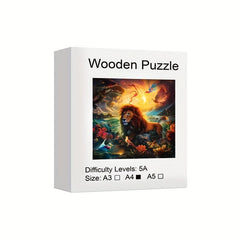 Wood Puzzle Seahorse Gift Wrap Adult Children Difficult Decompression Toy
