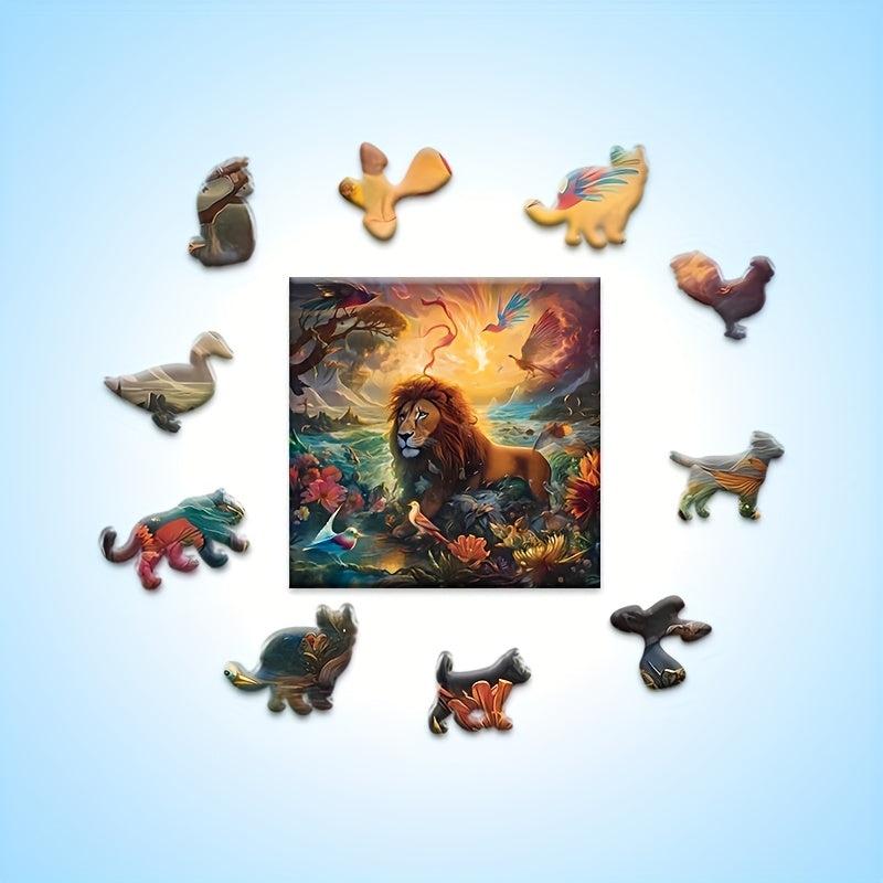Wood Puzzle Seahorse Gift Wrap Adult Children Difficult Decompression Toy