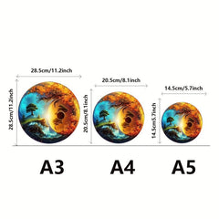 Yin Yang Wooden Puzzle Gift Package Unique Shaped Pieces Wooden Toys Adults Kids