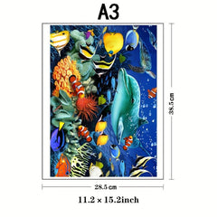 Marine Life Wooden Jigsaw Puzzle - Unique Animal Shaped Pieces