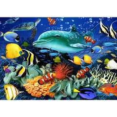 Marine Life Wooden Jigsaw Puzzle - Unique Animal Shaped Pieces