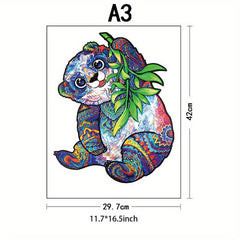 Wooden Panda Puzzle Gift Package Animal Puzzle Family Game