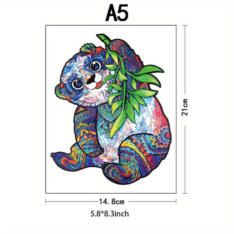 Wooden Panda Puzzle Gift Package Animal Puzzle Family Game
