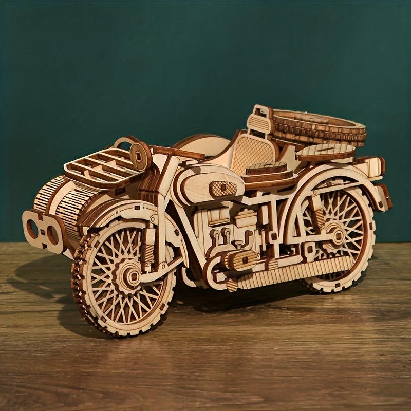 3D Wooden Tricycle Puzzle DIY Assembly Toy