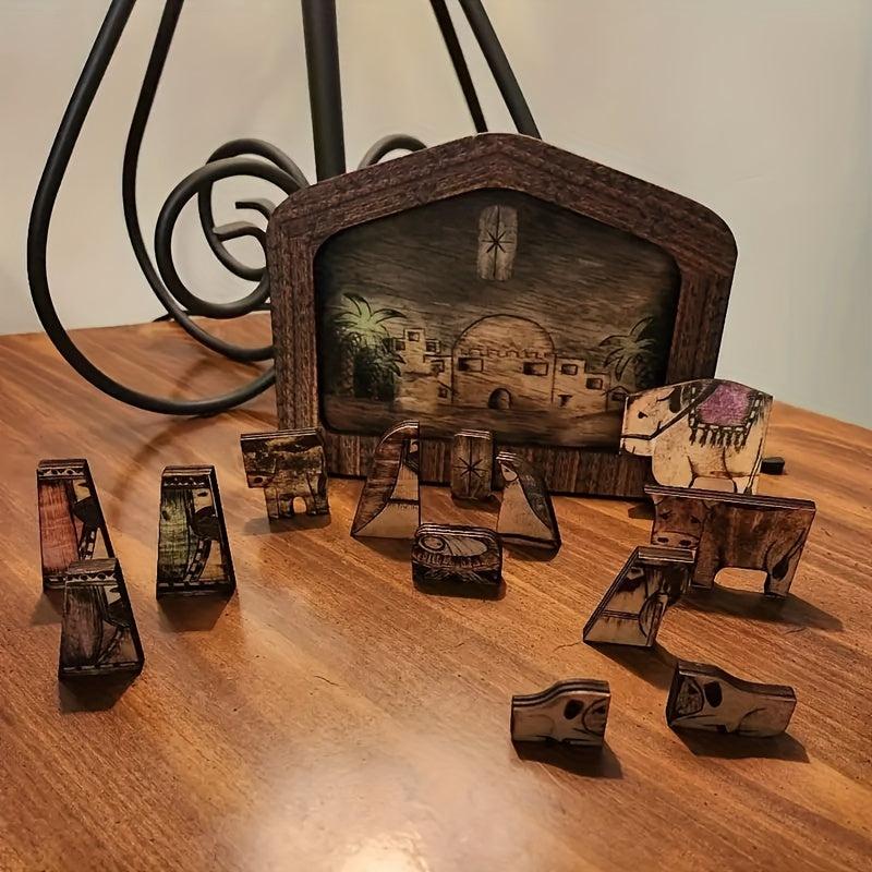 Jigsaw Christmas Wooden Religious Indoor Decoration Easter Jesus Puzzle