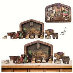Jigsaw Christmas Wooden Religious Indoor Decoration Easter Jesus Puzzle