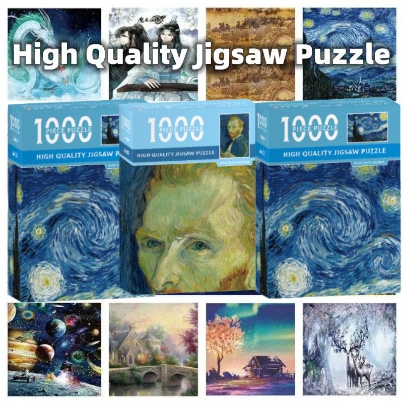 1000 Piece Jigsaw Puzzle Famous Landscape Painting Decompression Toy
