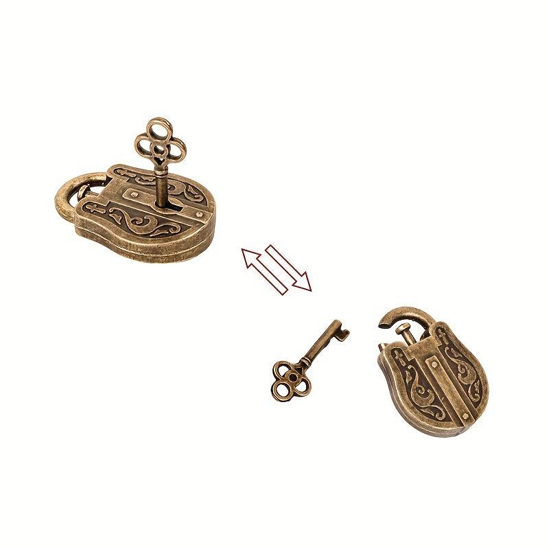Vintage Metal Lock Puzzle Toy for Adults and Kids