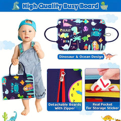20-in-1 Montessori Toddler Toys Sensory Board with Extra DIY Pages