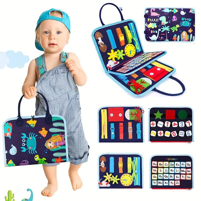 20-in-1 Montessori Toddler Toys Sensory Board with Extra DIY Pages