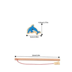 Wooden Magnetic Fishing Toy Set for Cognitive Development
