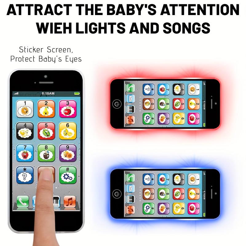 Toy Learning Play Cell Phone With 8 Functions And Lights