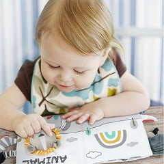Baby Animal Cloth Book Early Learning Montessori Toy