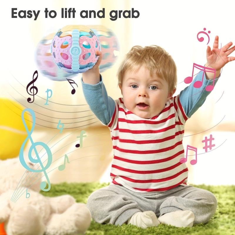 Baby Rattle Ball Montessori Teething Travel Toy for Infants Toddlers