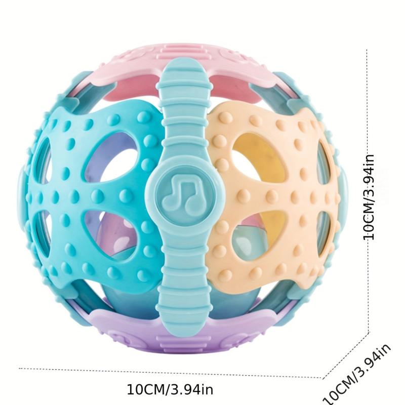 Baby Rattle Ball Montessori Teething Travel Toy for Infants Toddlers