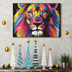 Colorful Lion Paint By Number Kit 16x20 Inches