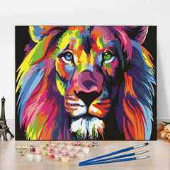 Colorful Lion Paint By Number Kit 16x20 Inches