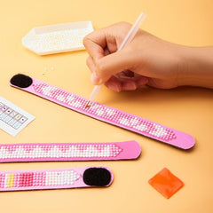 3Pcs DIY Handicraft Bracelet Pink Diamond Painting Art Kit