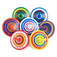 Multicolor Painted Wood Spinning Tops Wooden Toys Educational Toys