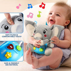 Baby Elephant Musical Toy Infant Stuff Newborn Toys Random Button