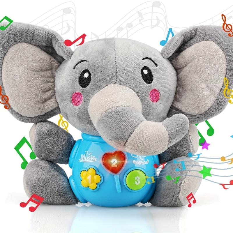 Baby Elephant Musical Toy Infant Stuff Newborn Toys Random Button