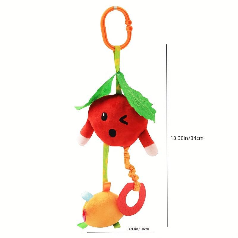 Plush Fruit Pull Bell Baby Stroller Pendant Toy
