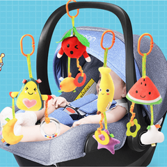 Plush Fruit Pull Bell Baby Stroller Pendant Toy