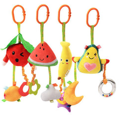 Plush Fruit Pull Bell Baby Stroller Pendant Toy