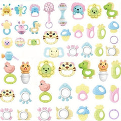Baby Hand Grab Tooth Glue Rattle - Random