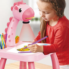 Magical Unicorn Projection Painting Table Erasable Doodle Board