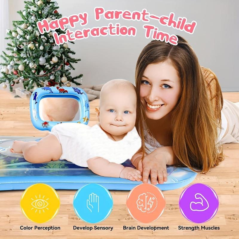 Tummy Time Water Mat With Mirror Inflatable Gift Toy