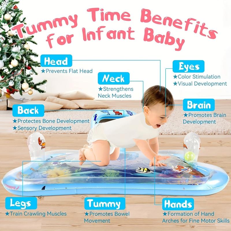 Tummy Time Water Mat With Mirror Inflatable Gift Toy