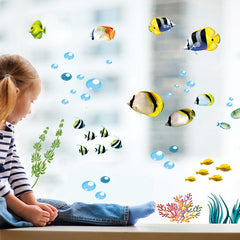 Waterproof Dolphin Fish Wall Sticker for Bathroom & Kitchen Decor
