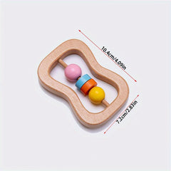Wooden Baby Rattle Set Training Hands Cognition Early Education Toy