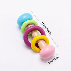 Wooden Baby Rattle Set Training Hands Cognition Early Education Toy