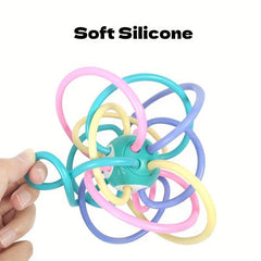 Baby Hand Grab Ball Soft Glue Puzzle Teething Training Christmas Gift