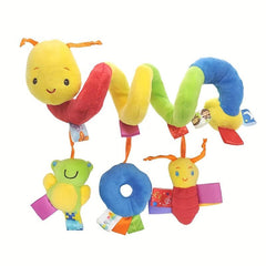 Baby Hanging Rattles Toys Soft Mobiles Stroller Crib Spiral Toy