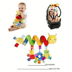 Baby Hanging Rattles Toys Soft Mobiles Stroller Crib Spiral Toy