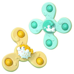 3PCS Suction Cup Spinning Top Sensory Toys For Toddlers