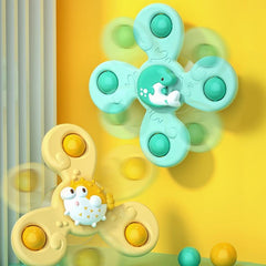 3PCS Suction Cup Spinning Top Sensory Toys For Toddlers