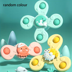 3PCS Suction Cup Spinning Top Sensory Toys For Toddlers