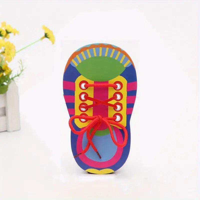 Paper Lacing Shoes Toy for Shoelace Tying Fun
