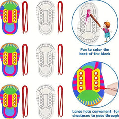 Paper Lacing Shoes Toy for Shoelace Tying Fun