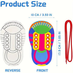 Paper Lacing Shoes Toy for Shoelace Tying Fun